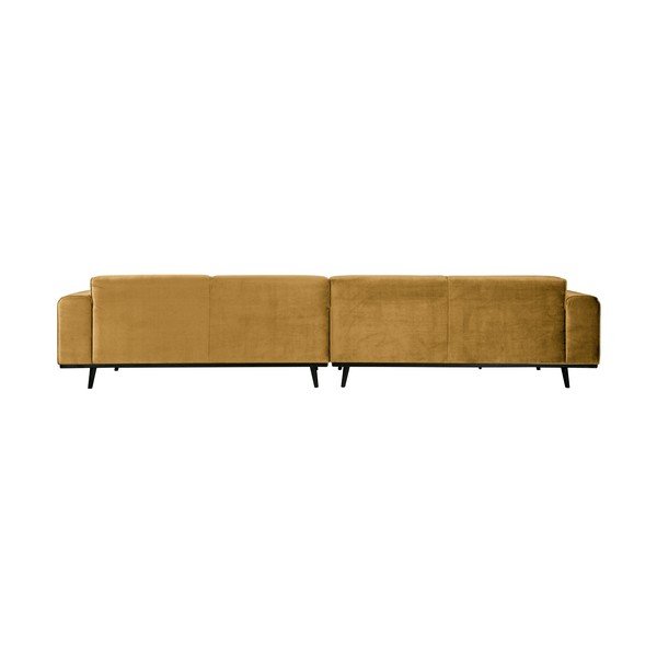 Medeno žuti baršunasti kauč BePureHome Statement, 372 cm-image-2