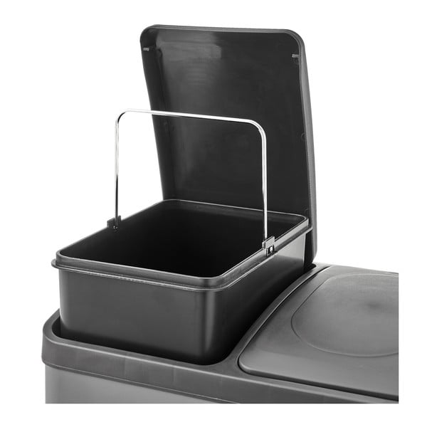 Kanta za smeće od nehrđajućeg čelika za odvojeni otpad/s pedalom 30 l Litros – Casa Selección-image-4