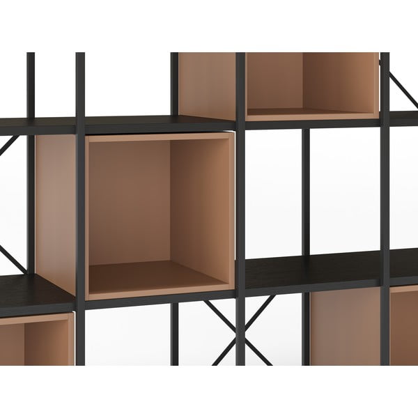 Crna/ciglasta biblioteka 140x179 cm Anya – Marckeric-image-4