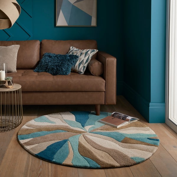 Tirkizni okrugli tepih ø 133 cm Zest Infinite - Flair Rugs-image-1