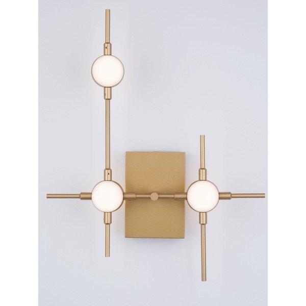 Metalna LED zidna lampa u zlatnoj boji Atomo – Nova Luce-image-2