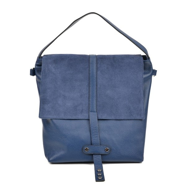 Plava kožna torbica Carla Ferreri Margo