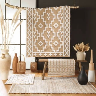 Bež tepih od mješavine jute 120x170 cm Medine – douceur d'intérieur