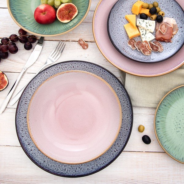 Ružičasti dubok keramički tanjur ø 20,5 cm Glaze – Orion-image-3