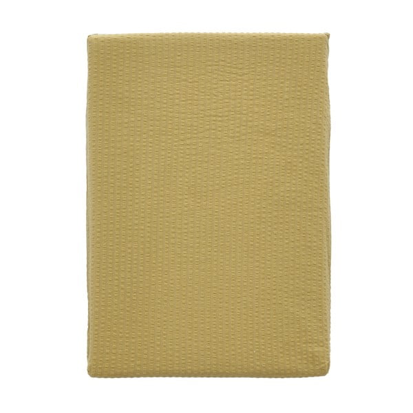 Žuta posteljina od organskog pamuka 200x140 cm Wave Straw - Södahl-image-2