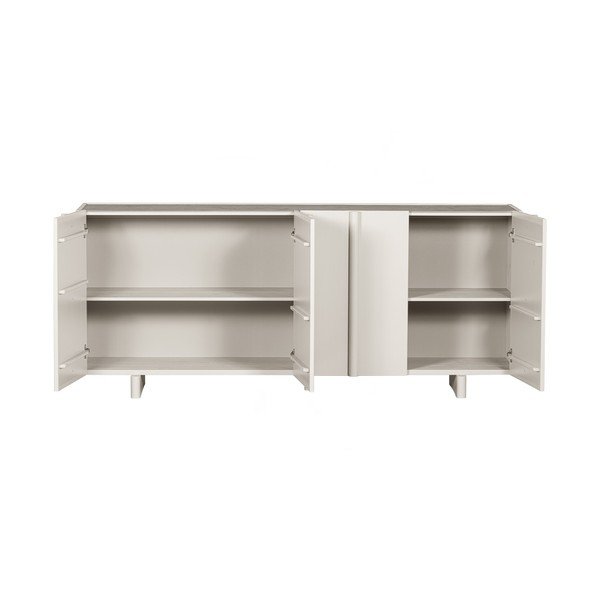 Krem niska modularna komoda od masivnog bora 200x85 cm Basu – WOOOD-image-3