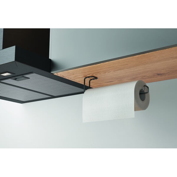 Crni zidni držač za kuhinjske krpe Metaltex-image-1