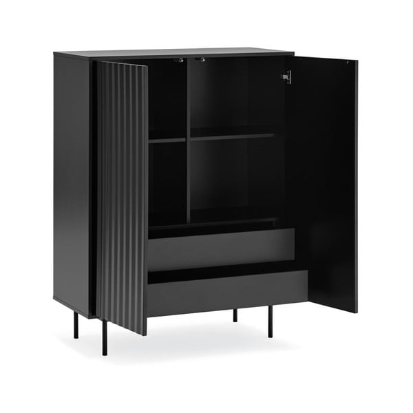 Crna visoka komoda 97x130 cm - Teulat Sierra-image-4