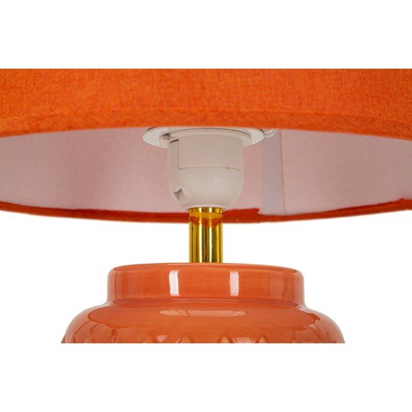 Narančasta stolna lampa keramička s tekstilnim sjenilom (visina 44 cm) – Mauro Ferretti-image-4