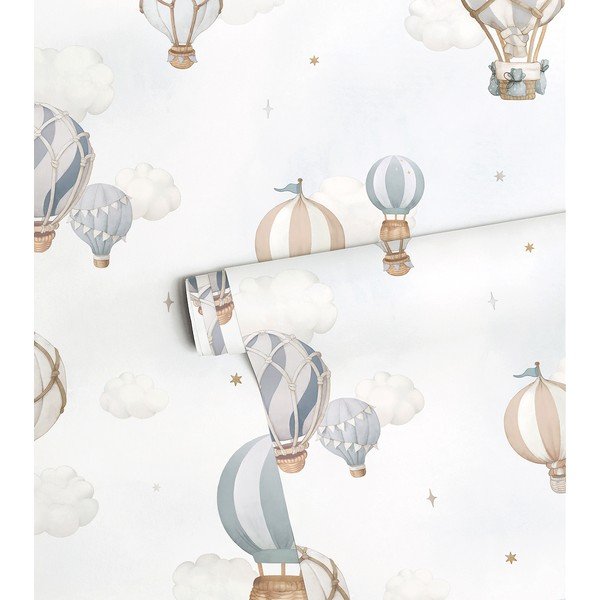 Dječje tapete od netkanog tekstila 10 m x 50 cm Hot-Air Balloons – Lilipinso-image-3