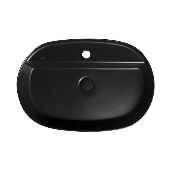 Crni keramički umivaonik 60x40 cm Infinity Oval – Sapho-image-2