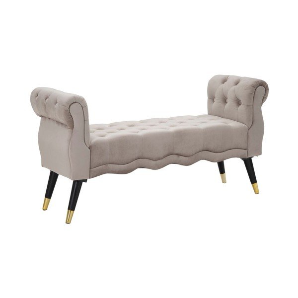 Smeđe-siva baršunasti klupa Paris – Mauro Ferretti-image-2