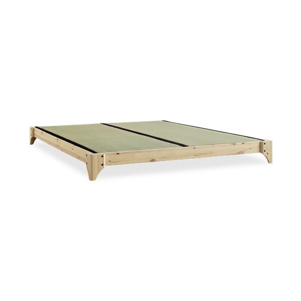 Bračni krevet od borovine s madracem i tatami Karup Design Elan Comfort Mat Natural Clear / Black, 140 x 200 cm-image-4