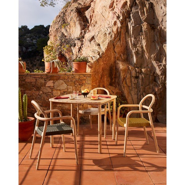 Vrtni blagovaonski stol od drveta eukaliptusa Kave Home Sheryl, 90 x 90 cm-image-1