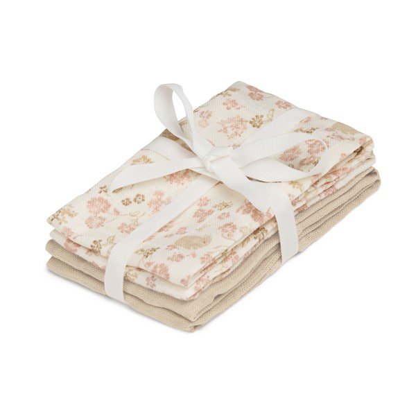 Bež krpice za pranje u setu 4 kom od organskog pamuka 30x30 cm Augusta – Cam Cam Copenhagen