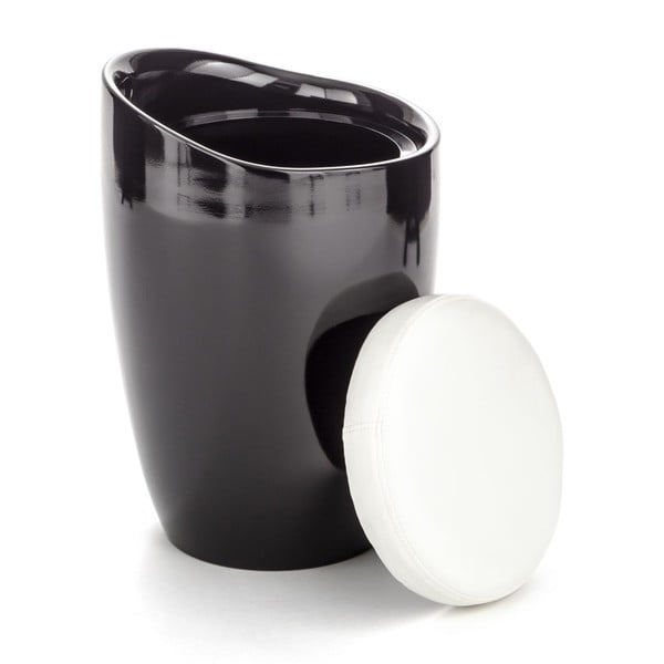 Crno-bijela stolica s prostorom za skladištenje Tomasucci Pillow-image-1