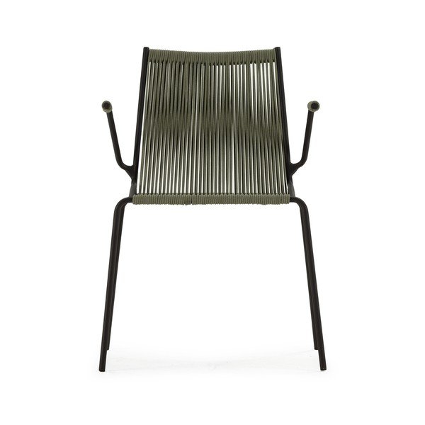 Zelene metalne blagovaonske stolice u setu s naslonima za ruke/sklopive 2 kom Emily – Marckeric-image-2