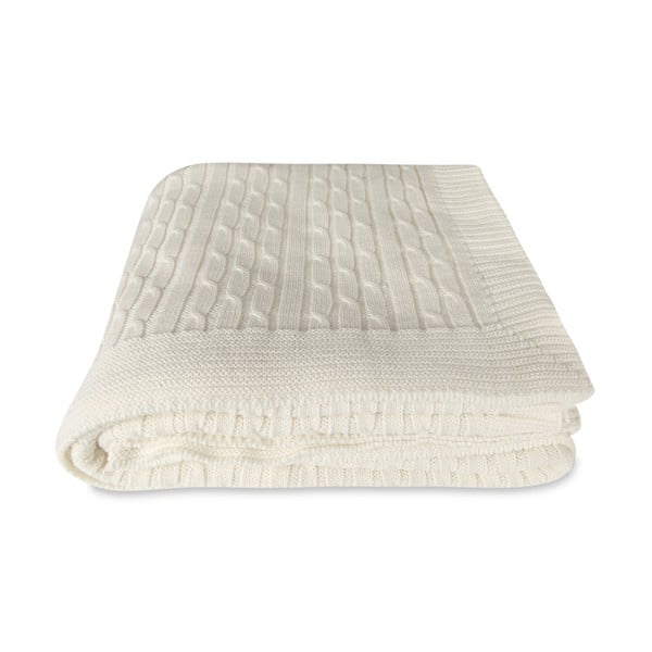 Bijeli pamučni pokrivač Homemania Decor Softy, 130 x 170 cm