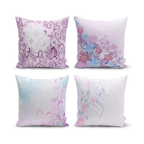 Set od 4 ukrasne jastučnice Minimalist Cushion Covers Soft Pinky, 45 x 45 cm