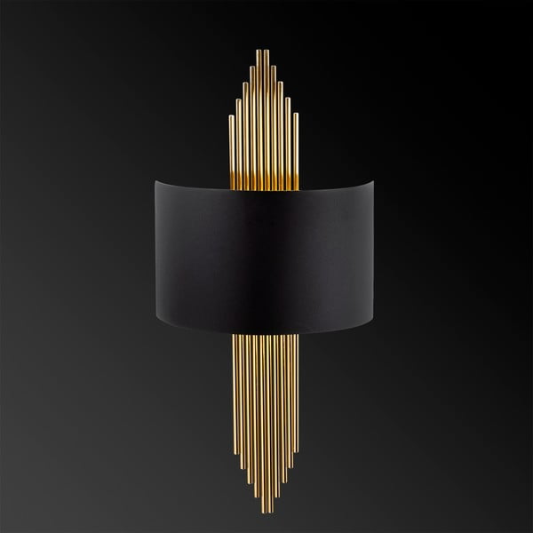 Crna/u zlatnoj boji zidna lampa Rayi – Opviq lights-image-3