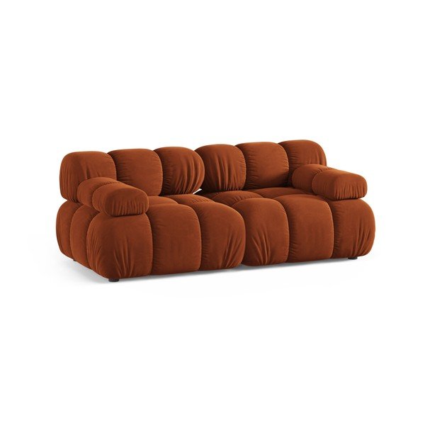 Baršunasti sofa boja terakote 188 cm – Micadoni -image-1