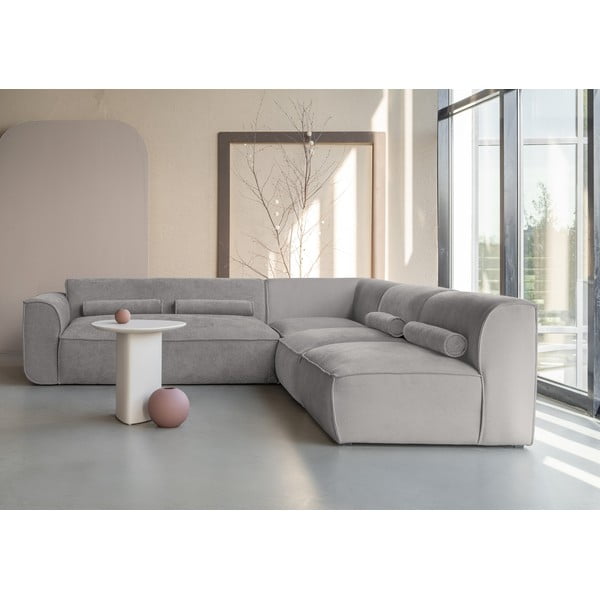 Svijetlo siva kutna garnitura (s desnim kutom) Flex Felix – Miuform-image-1