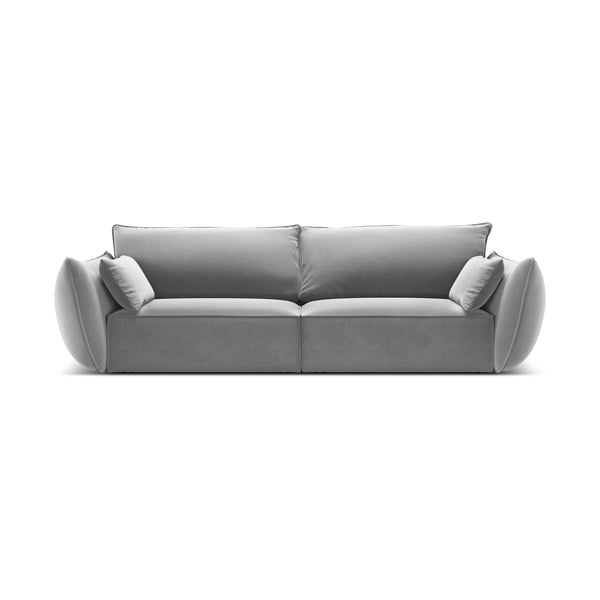 Svijetlo siva baršunasta sofa 208 cm Vanda – Mazzini Sofas