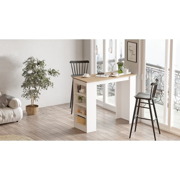 Barski stol s pločom stola u dekoru hrasta 52x120 cm Peru – Marckeric-image-1