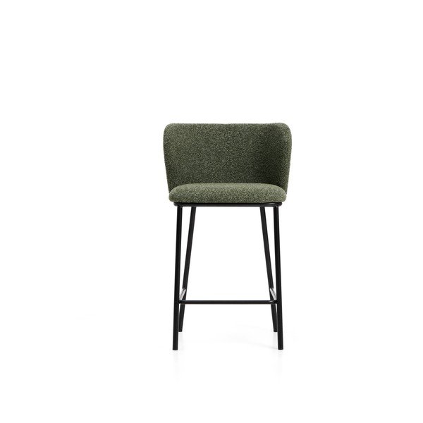 Tamno zelena podstavljena barska stolica (visine sjedala 65 cm) Ciselia – Kave Home-image-3
