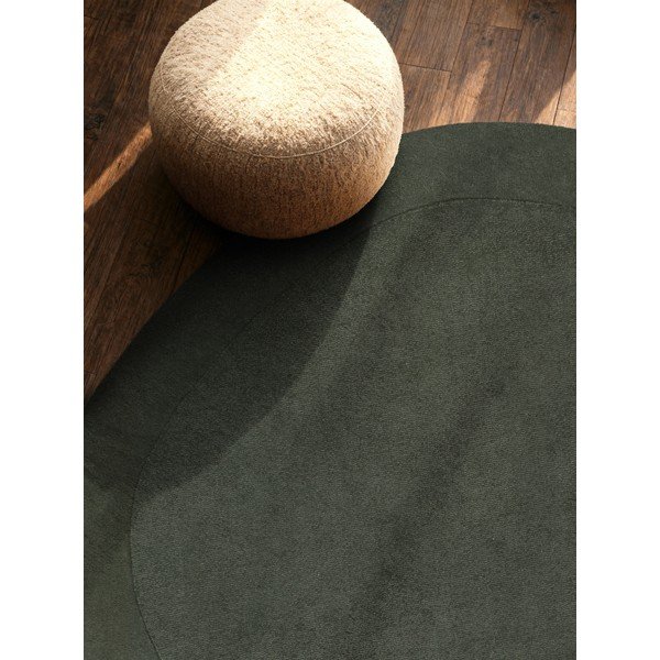 Tamno zeleni ručno rađen okrugao tepih od mješavine vune ø 160 cm Kari Organic – Villeroy&Boch-image-2