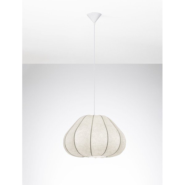 Mat bijela tekstilna viseća svjetiljka ø 50 cm Bora – Nova Luce-image-4