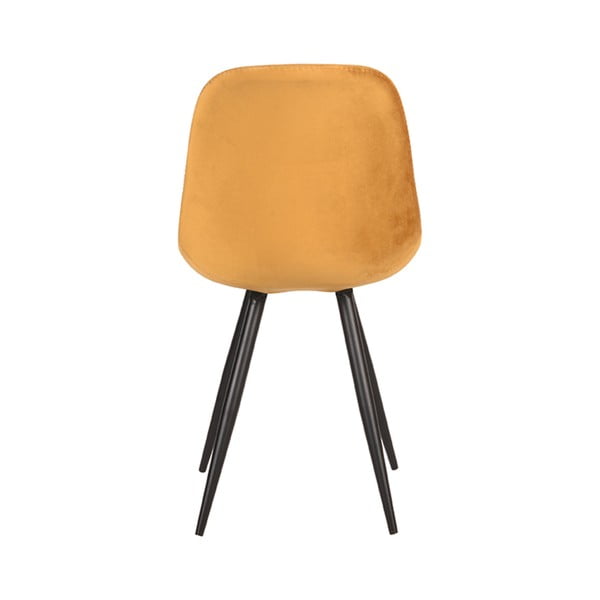 Senf žute baršunaste blagovaonske stolice u setu 2 kom Capri  – LABEL51-image-2