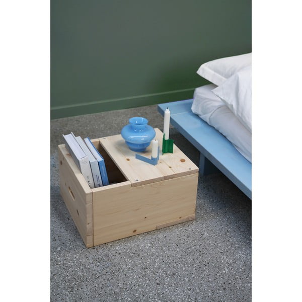 Noćni ormarić od masivnog bora u prirodnoj boji Grab It – Karup Design-image-1