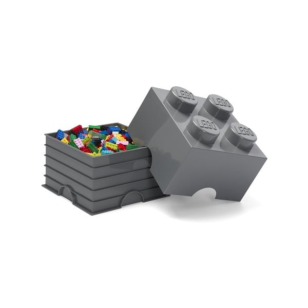 Dječja tamno siva kutija za pohranu LEGO® Square-image-3