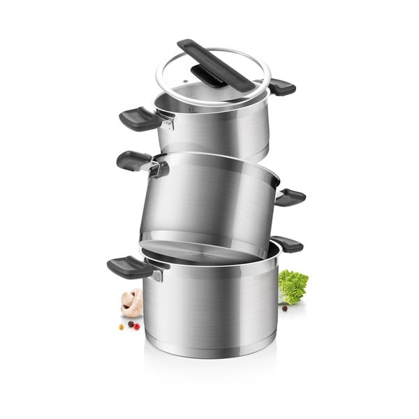 Set posuđa od nehrđajućeg čelika 6 kom Compact - Tescoma-image-1