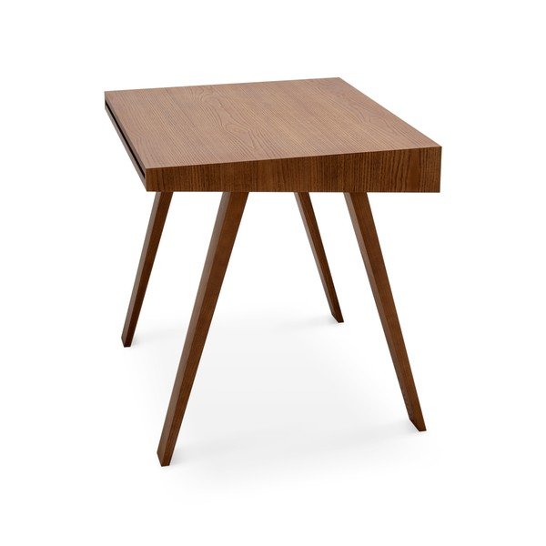 Smeđi radni stol s nogama od jasena EMKO 4.9, 140 x 70 cm-image-4