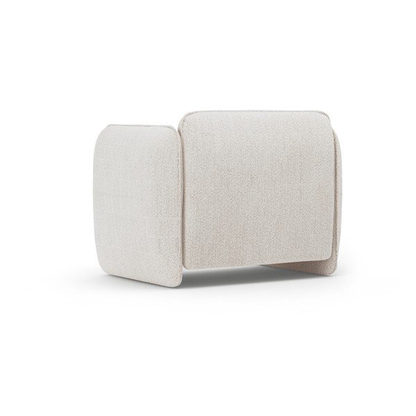 Krem fotelja od šenila Georgia – Micadoni -image-3