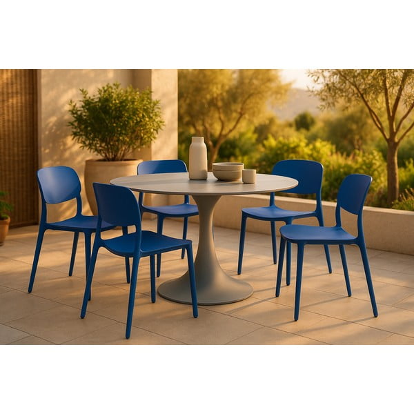 Plava plastična vrtna stolica Hébé – Bonami Essentials-image-1