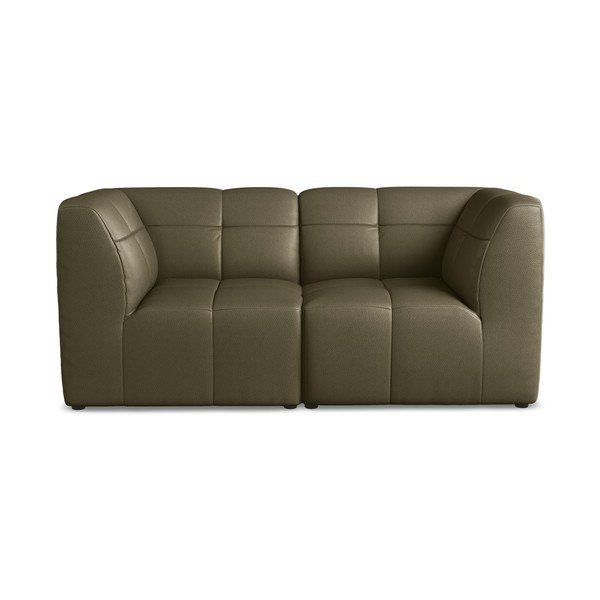 Kaki zelena sofa od imitacije kože 180 cm Aloha – Makamii