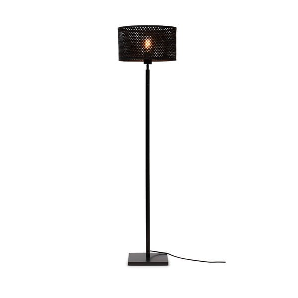 Crna stojeća svjetiljka s bambusovim sjenilom (visina 128 cm) Java – Good&Mojo
