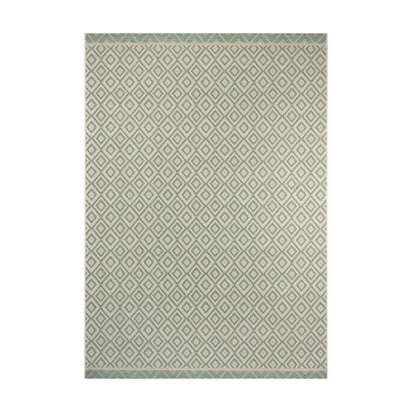 Zeleno-bež otvoreni tepih ragami porto, 70 x 140 cm