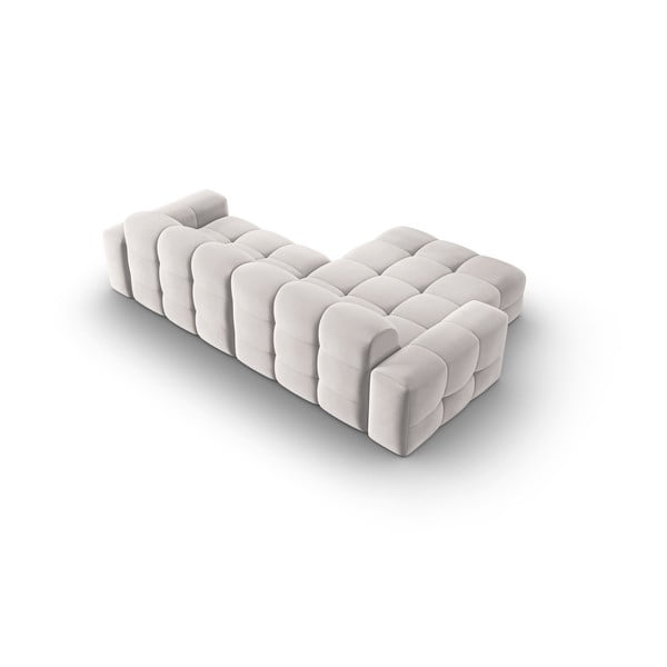 Svjetlo siva baršunasta kutna garnitura (lijevi kut) Kendal - Micadoni Home-image-4