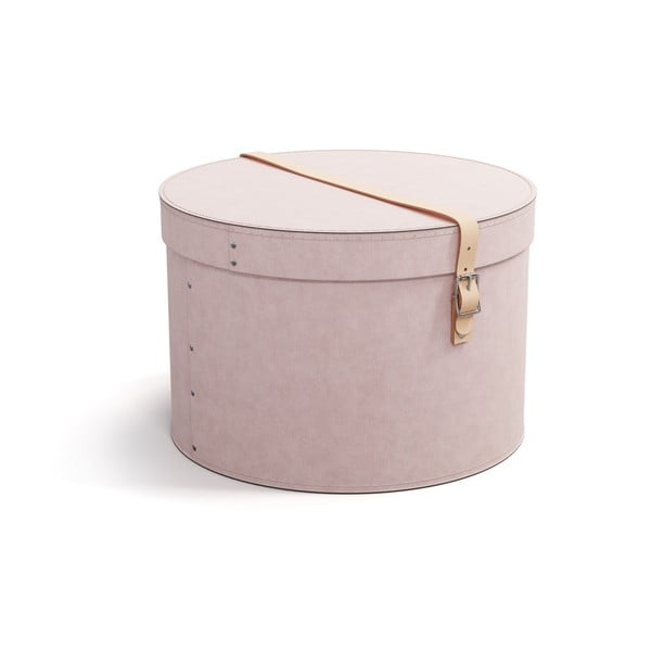 Svijetlo ružičaste kartonske kutije za pohranu u setu  2 kom s poklopcem ø 37,5x25 cm Rut Restore Paper Laminate – Bigso-image-3
