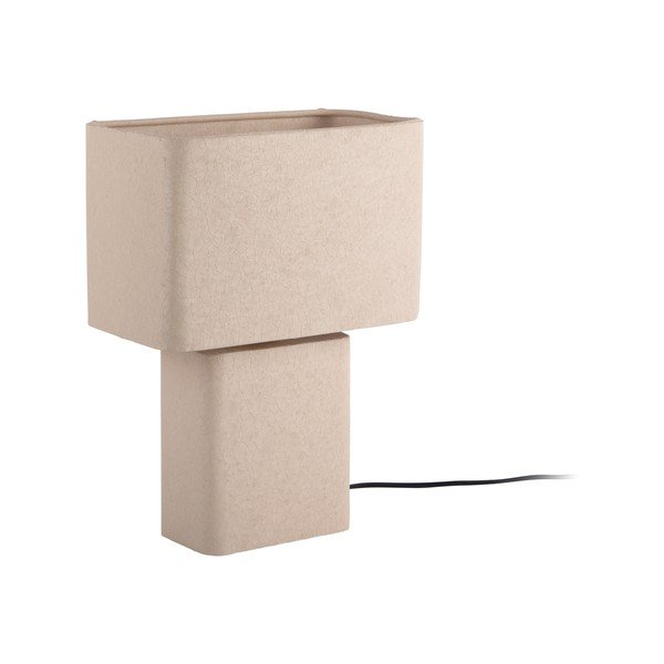 Bež metalna stolna lampa (visina 33 cm) Boaz Recto – Leitmotiv