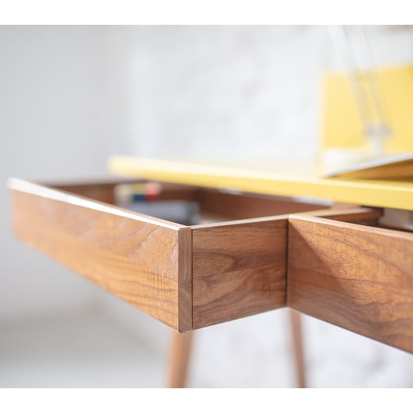 Sivi radni stol s podnožjem od jasena Ragaba Luka Oak, duljina 85 cm-image-2