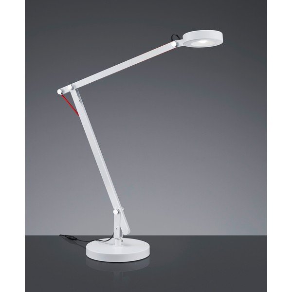 Bijela LED stolna lampa sa savitljivom konstrukcijom (visina 90 cm) Amsterdam – Trio-image-1