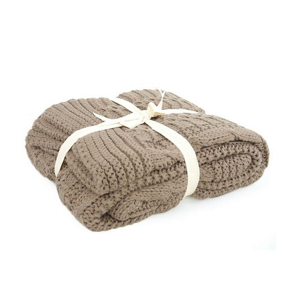 Smeđi pokrivač za krevet Teto 130 x 170 cm-image-1