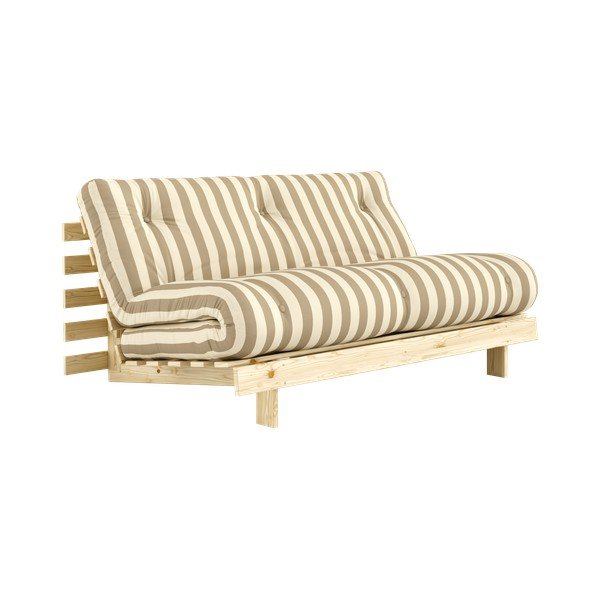 Bež/krem sklopiva sofa 160 cm Roots – Karup