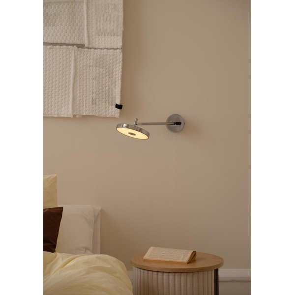 LED zidna lampa sa savitljivom konstrukcijom/s mogućnosti zatamnjivanja s utikačem u sjajno srebrnoj boji ø 15 cm Asteria Wall Long – UMAGE-image-4