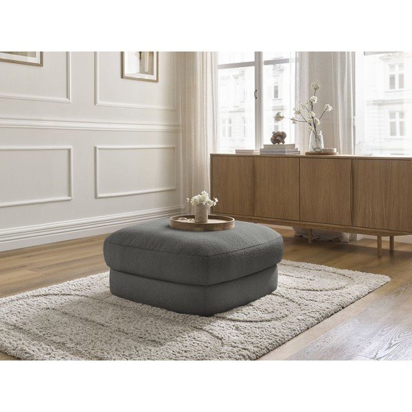 Tamno sivi tabure od bouclé tkanine Leonore – Bobochic Paris-image-3